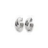 Créoles Brillaxis argent rhodié 3 brins 22mm