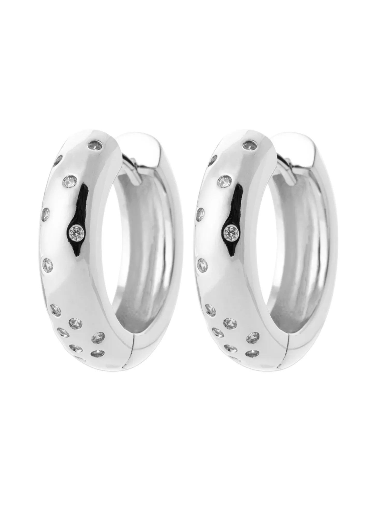 Créoles Brillaxis argent rhodié OZ
