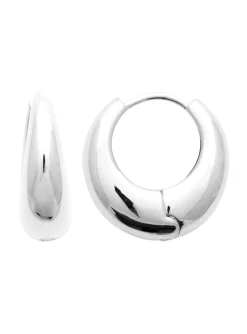 Créoles Brillaxis argent rhodié_x005f_x000D_17mm large