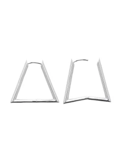 Créoles Brillaxis argent rhodié triangle