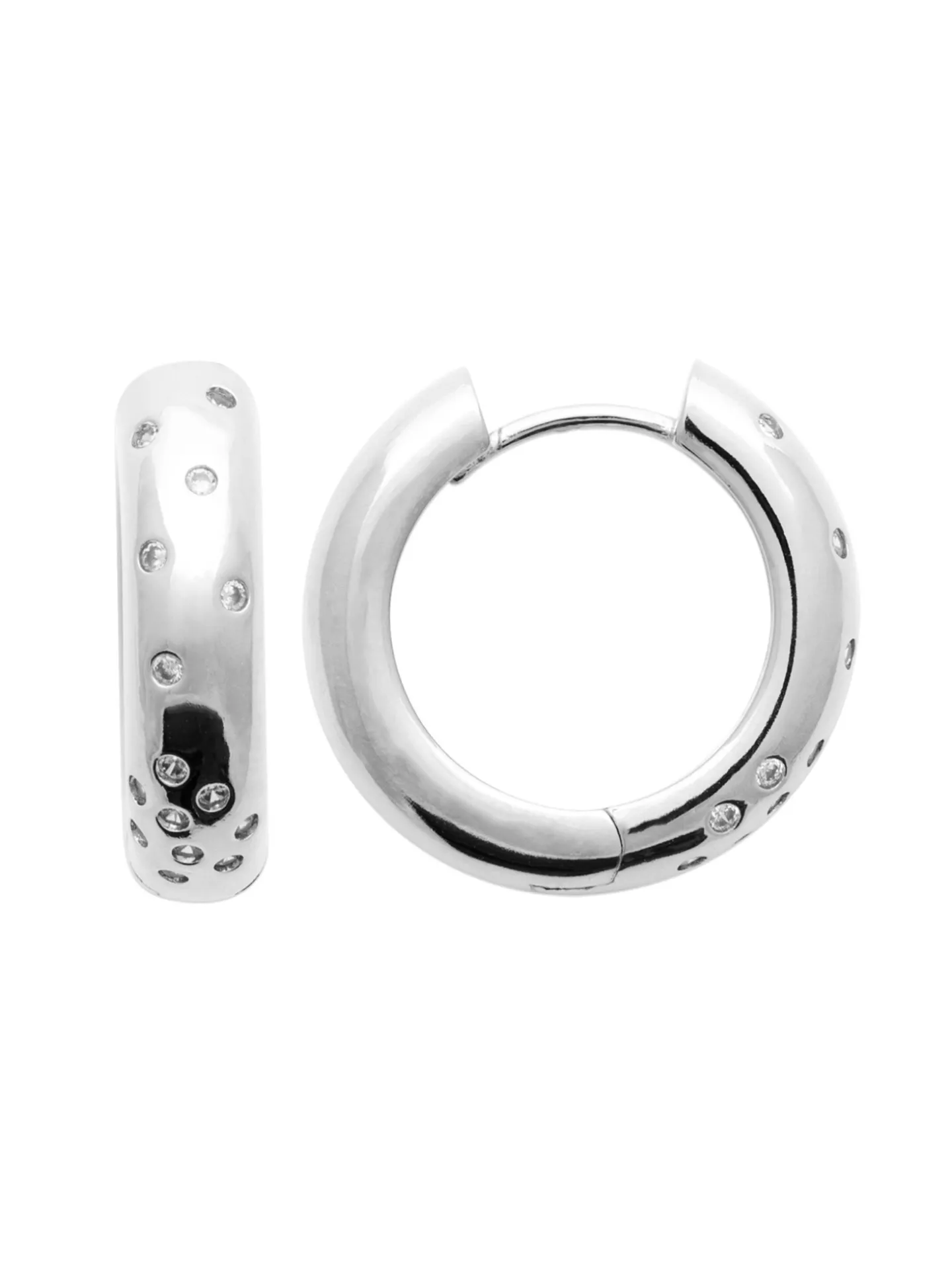 Créoles Brillaxis argent rhodié OZ