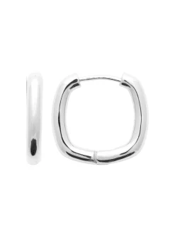 Créoles Brillaxis carrées fil rond 3 mm diam 18 mm