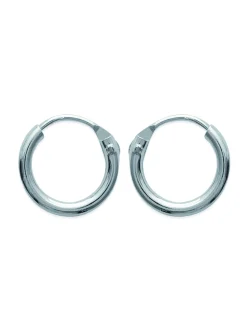 Créoles Brillaxis en argent rhodié 10mm