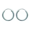 Créoles Brillaxis en argent rhodié 12mm