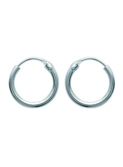 Créoles Brillaxis en argent rhodié 12mm