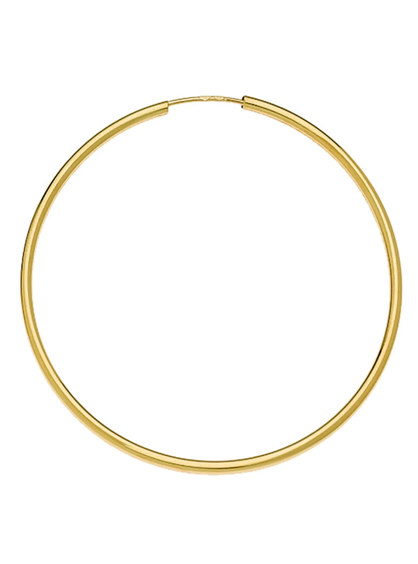 Créoles Brillaxis fil rond 1.5mm diam 40mm