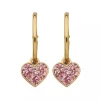 Créoles Brillaxis or 9 carats pampille coeur