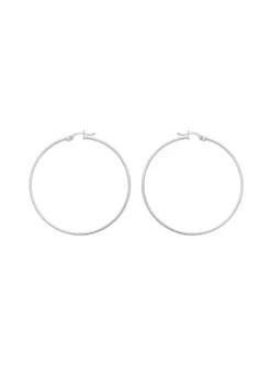 Créoles Brillaxis or blanc 9 carats 40 mm