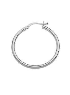 Créoles Brillaxis or blanc 18 carats 25 mm