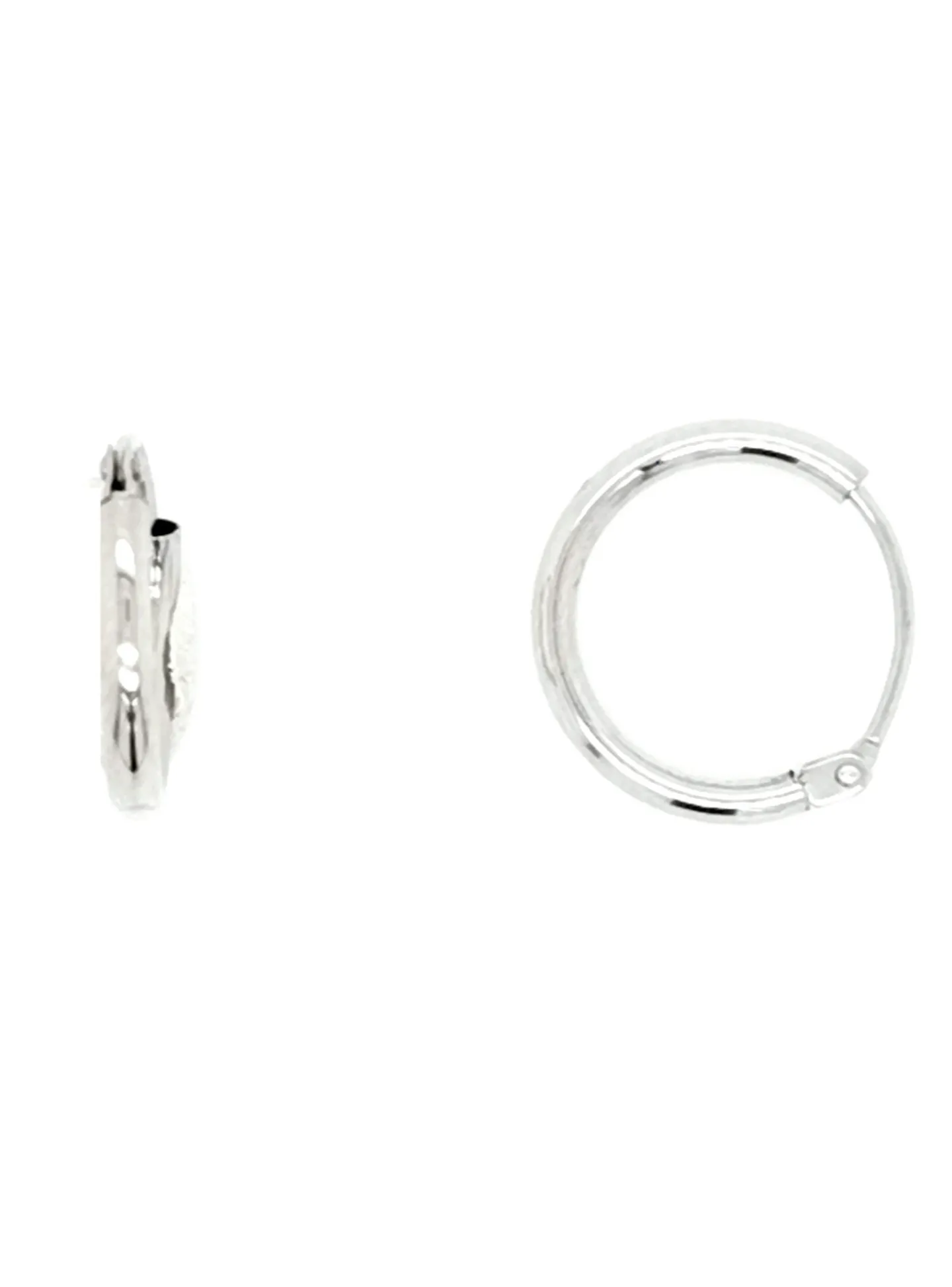 Créoles Brillaxis or blanc 18 carats 12mm