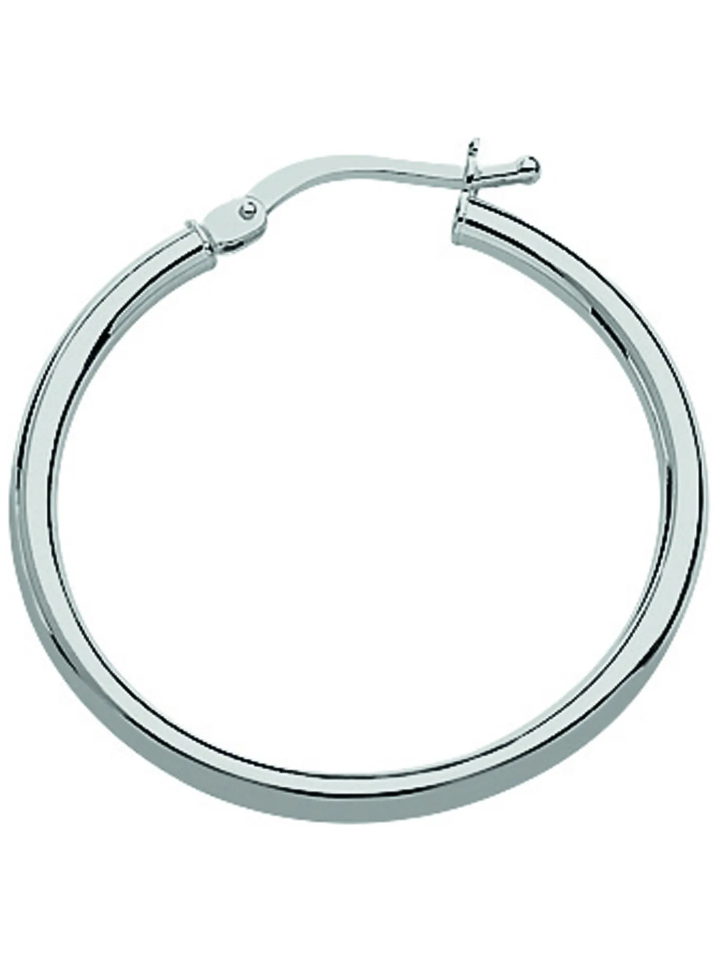 Créoles Brillaxis or blanc 9 carats 25 mm