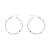 Créoles Brillaxis or blanc 9 carats torsadé 20mm
