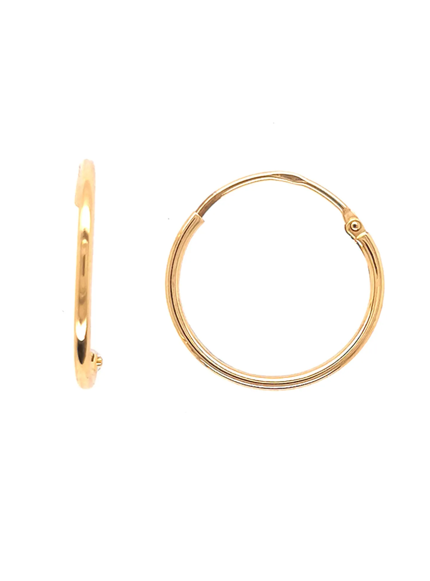 Créoles Brillaxis or jaune 9 carats diamètre 14mm