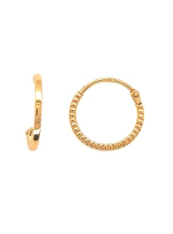 Créoles Brillaxis or jaune 9 carats fil carré 10mm