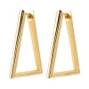 Créoles Brillaxis plaqué or triangle
