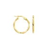 Créoles Brillaxis torsadées or jaune 9 carats 15mm