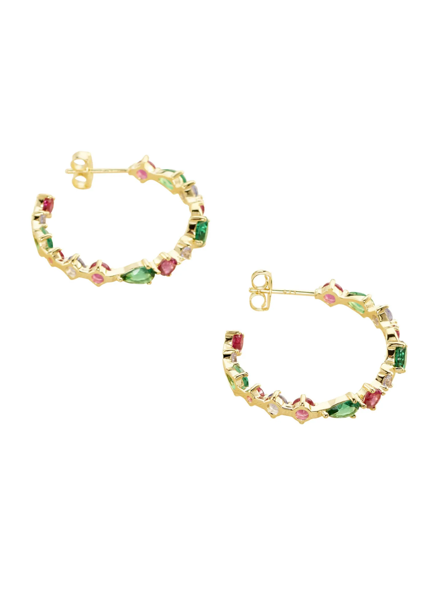 Créoles ouvertes Agatha Astre multicolores