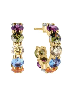 Créoles Sif Jakobs BELLUNO CREOLO_x005f_x000D_argent plaqué or et oxydes multicolores