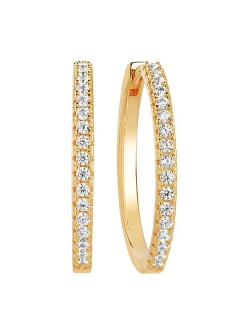 Créoles Sif Jakobs Ellera grand modèle_x005f_x000D_argent sterling 925 plaqué or jaune 18k