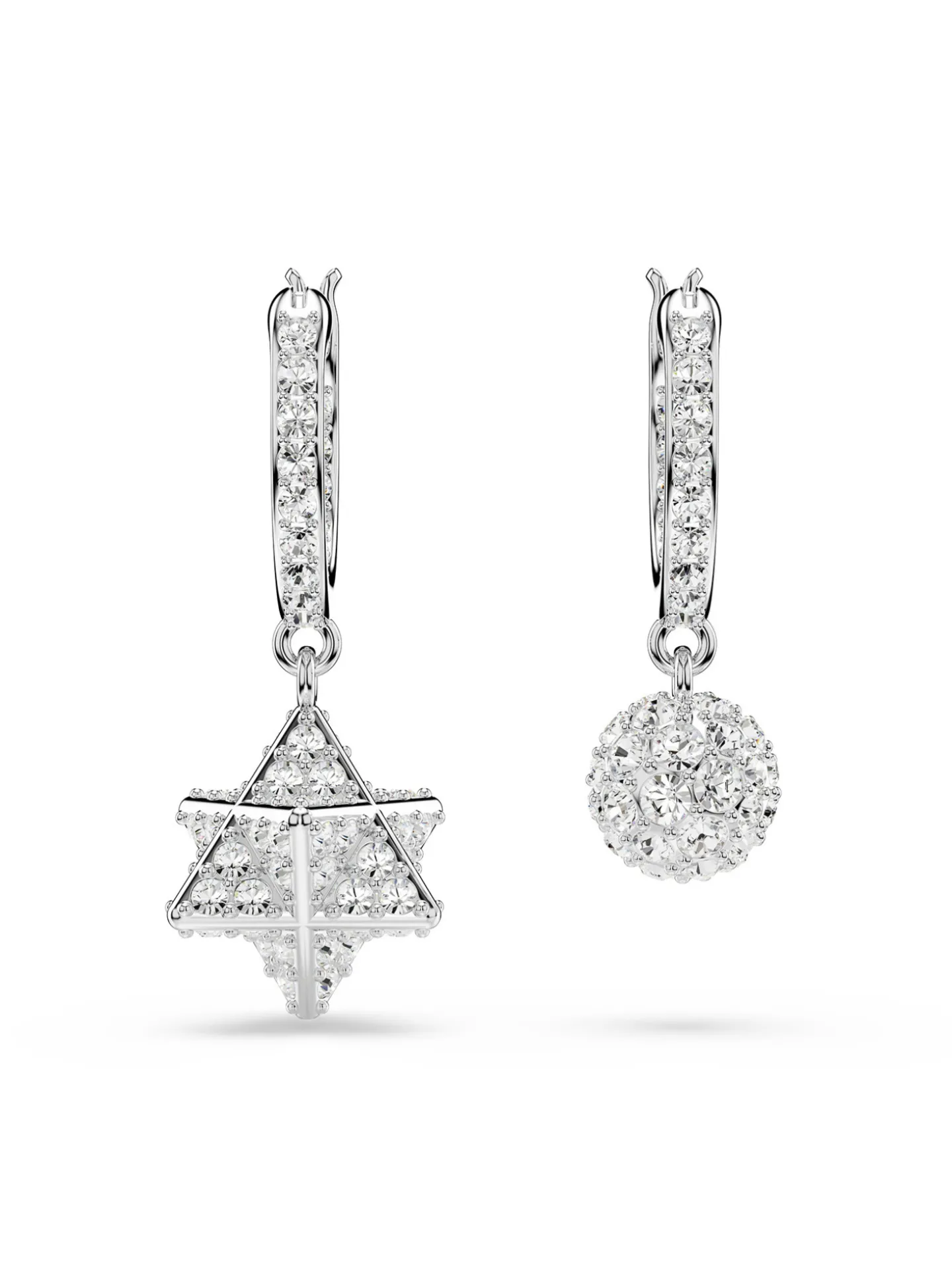 Créoles Swarovski Dextera étoile et sphère