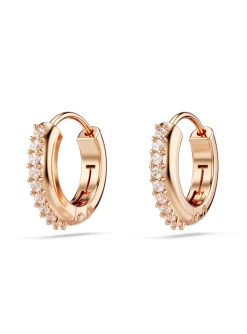 Créoles Swarovski Matrix rosées format mini