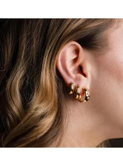 Créoles Zag Bijoux Clarisse acier doré oxydes