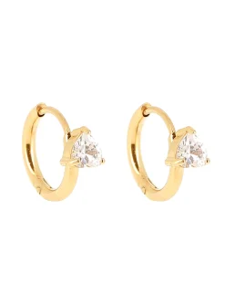 Créoles Zag Bijoux coeur oxyde blanc