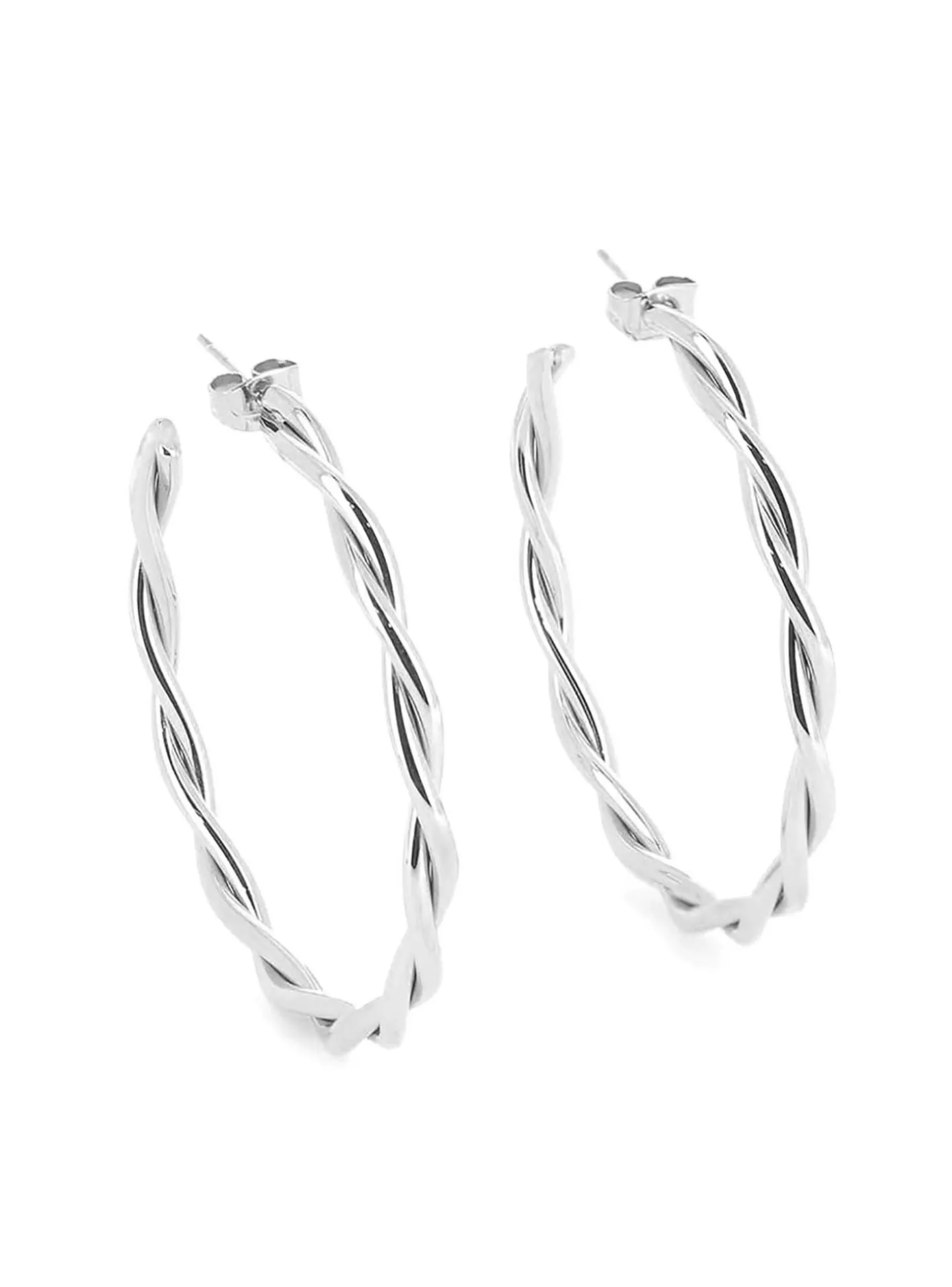 Créoles Zag Bijoux Mélania acier 50mm