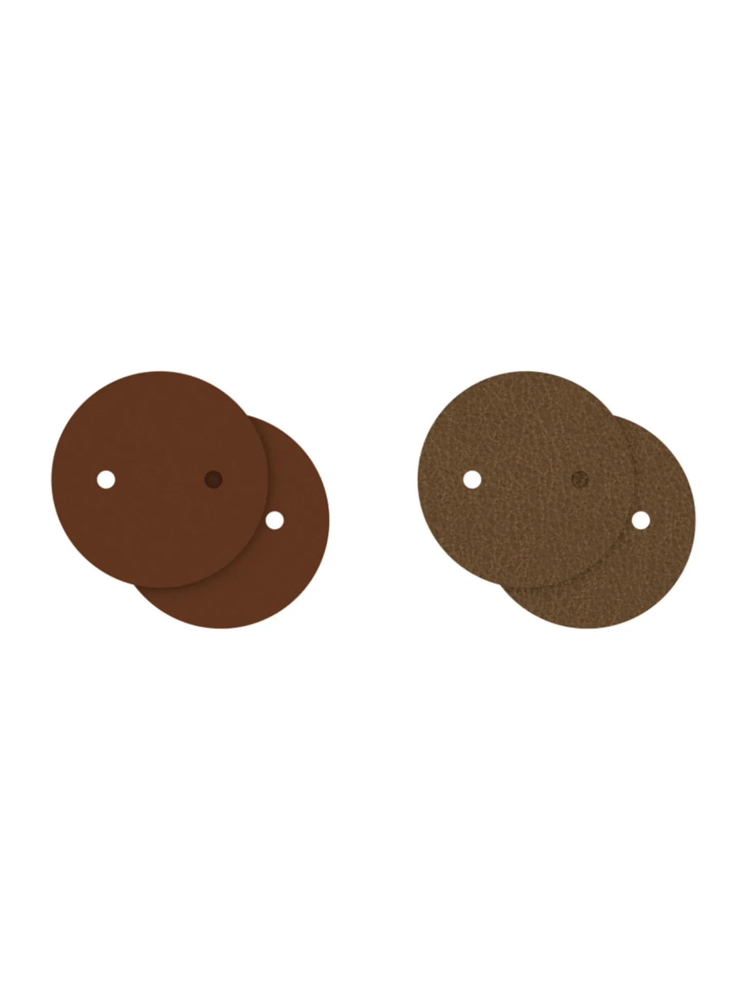 Cuir Boucles d'oreilles Les Georgettes 25mm_x005f_x000D_Terre cuite / bronze