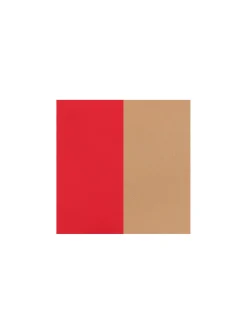 Cuir collier demi-lune Les Georgettes Rouge/Beige_x005f_x000D_D50mm