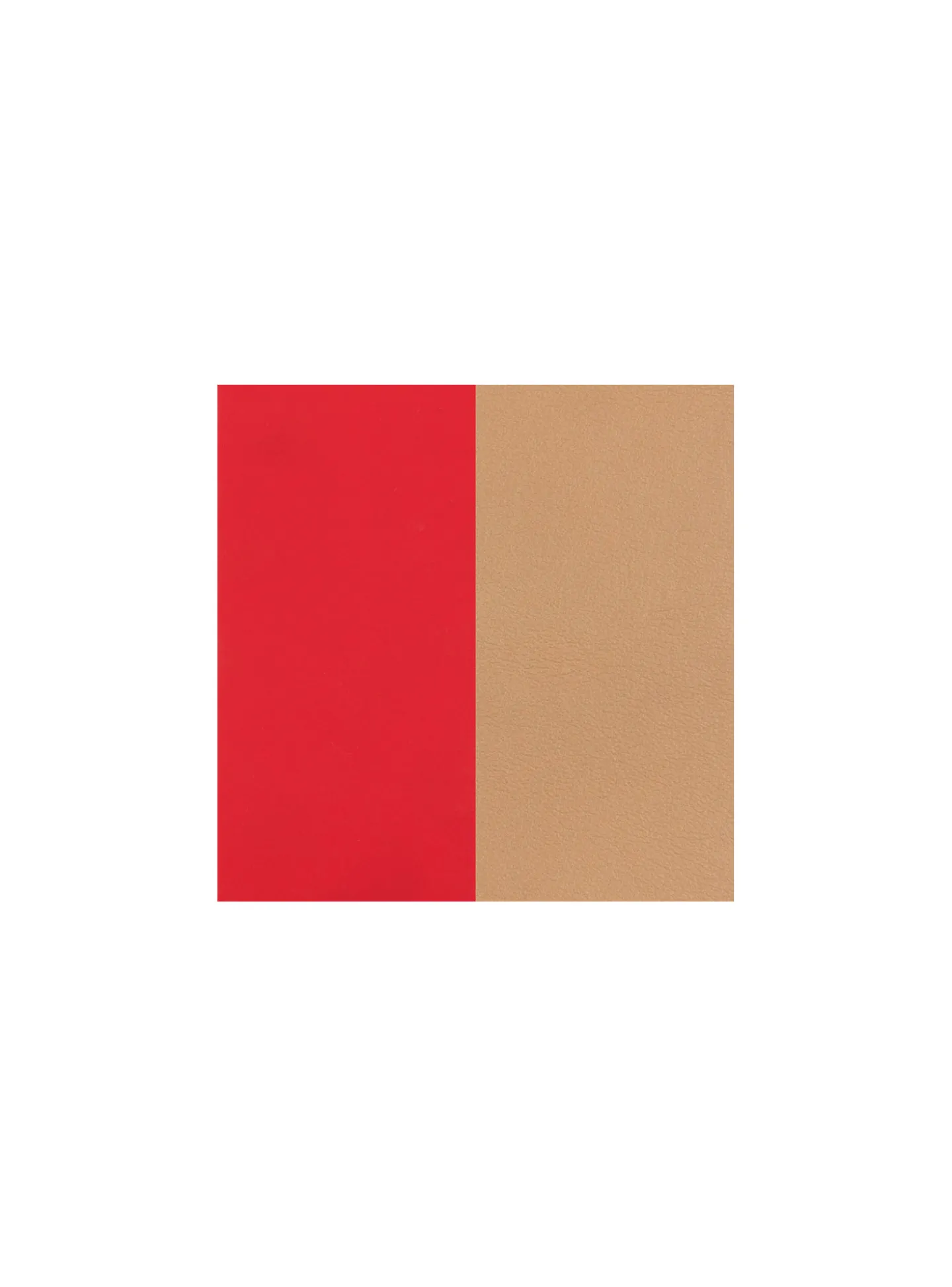 Cuir collier demi-lune Les Georgettes Rouge/Beige_x005f_x000D_D50mm