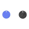 Cuir collier Les Georgettes bleu ara/paillettes_x005f_x000D_métalliques 20mm