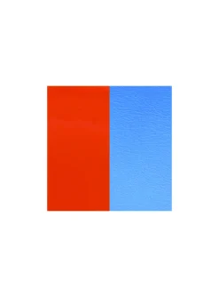 Cuir collier rond Les Georgettes Orange/Bleuet 25 mm