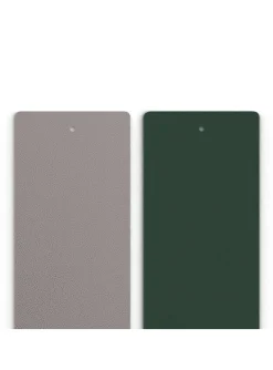 Cuir manchette Les Georgettes argent/vert fonce_x005f_x000D_40mm