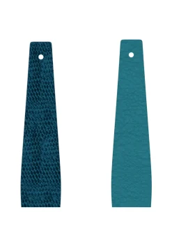 Cuir manchettes évasée Les Georgettes_x005f_x000D_écailles bleutées/bleu 20mm