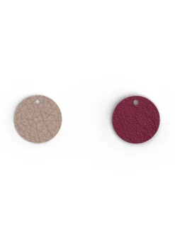Cuir pendentif Les Georgettes dragée/grenade 20mm