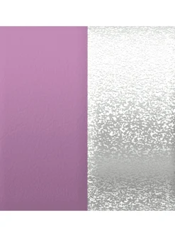 Cuir rond boucles Les Georgettes mauve/argenté 25mm