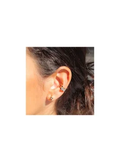 Earcuff Zag Bijoux Jack acier doré oxyde