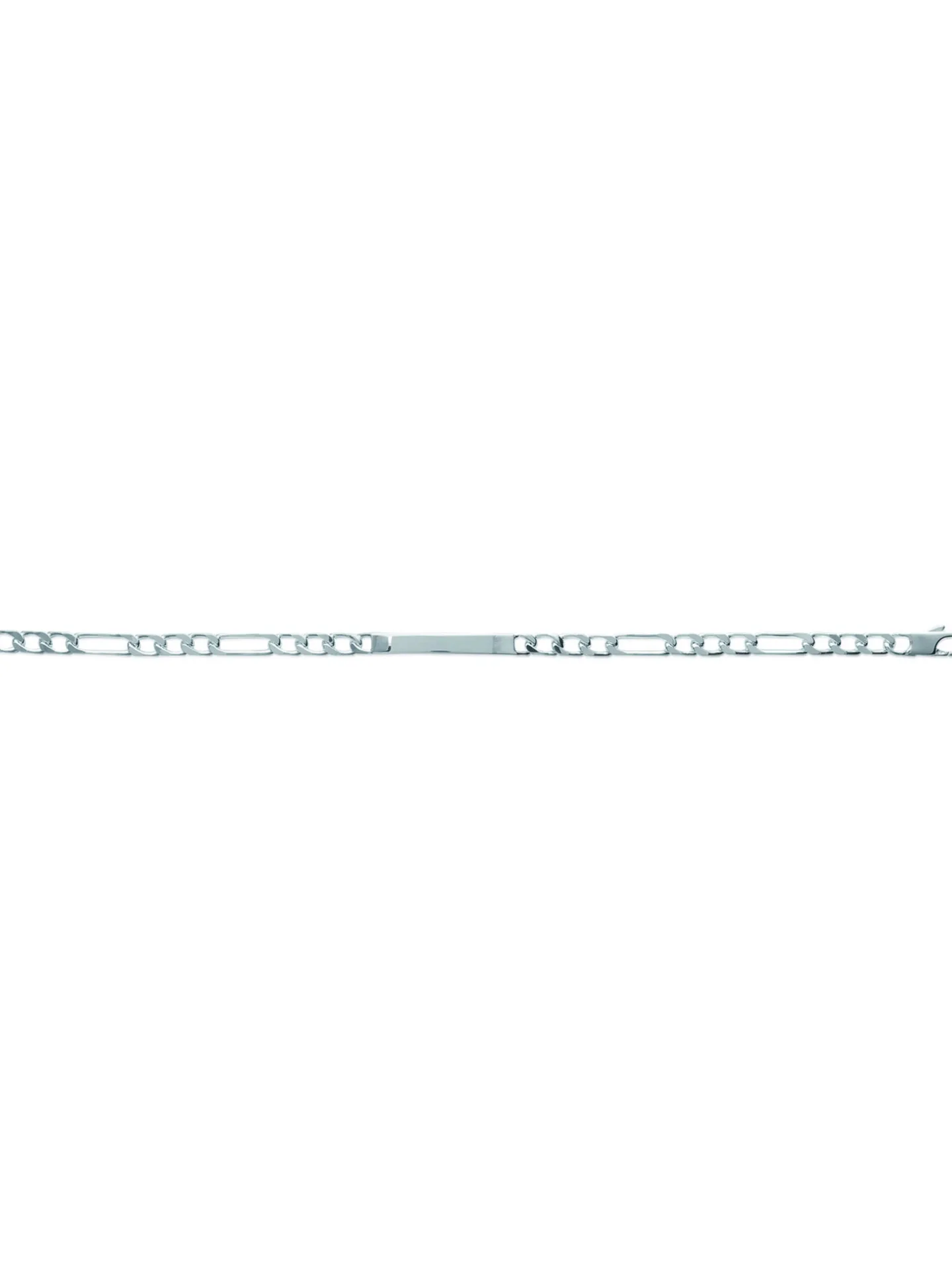 Gourmette Brillaxis argent rhodié maille alternée_x005f_x000D_18cm