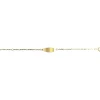 Identité bébé maille marine or jaune 18 carats