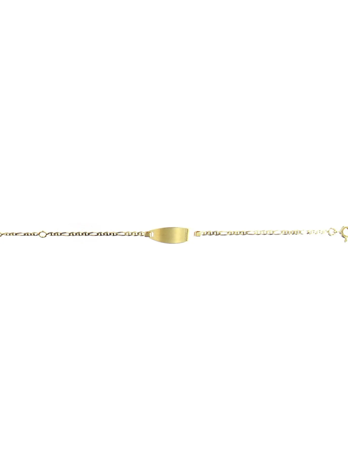 Identité bébé maille marine or jaune 18 carats