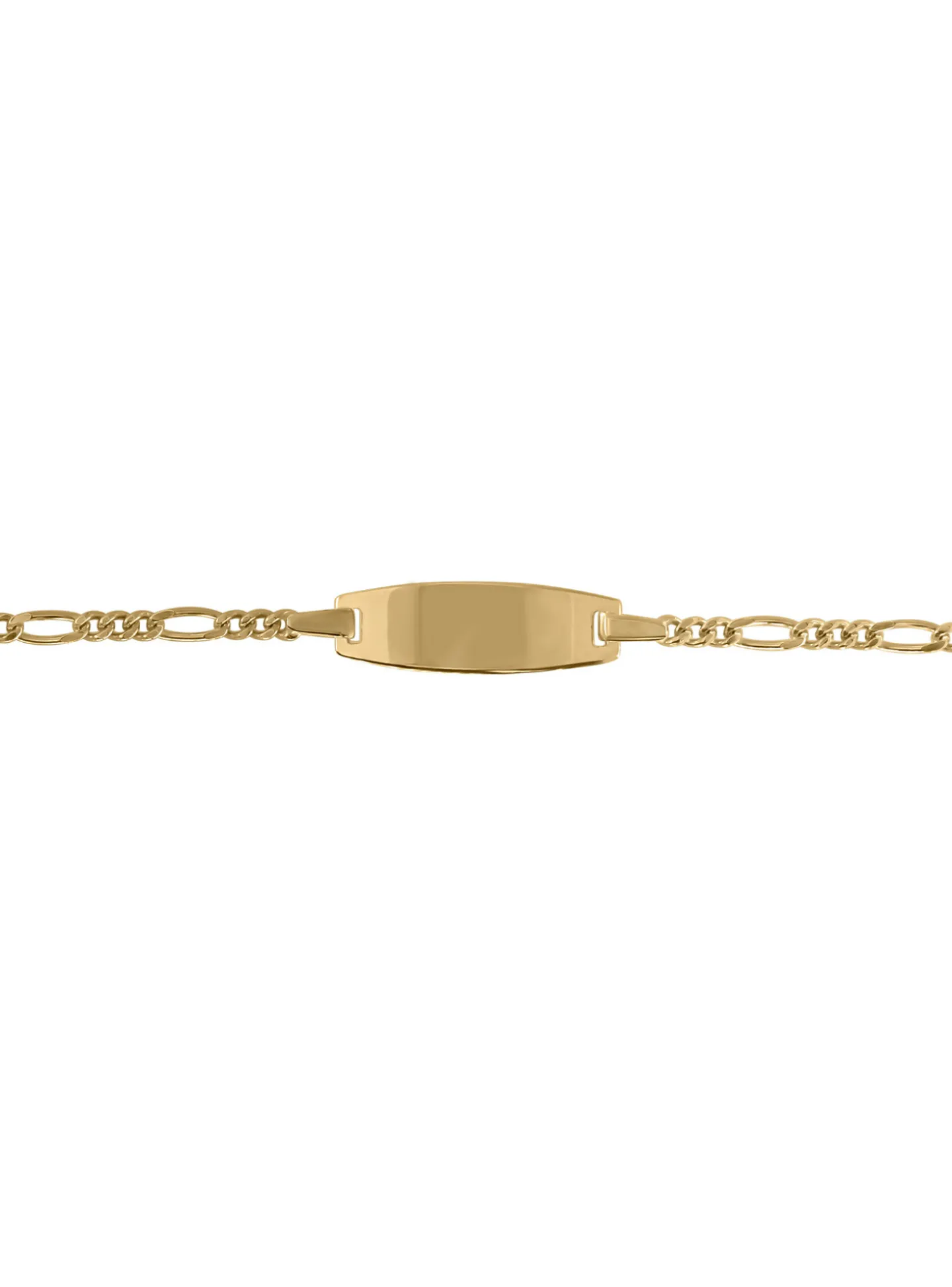 Identité bébé or jaune 9 carats maille alternée 3/1