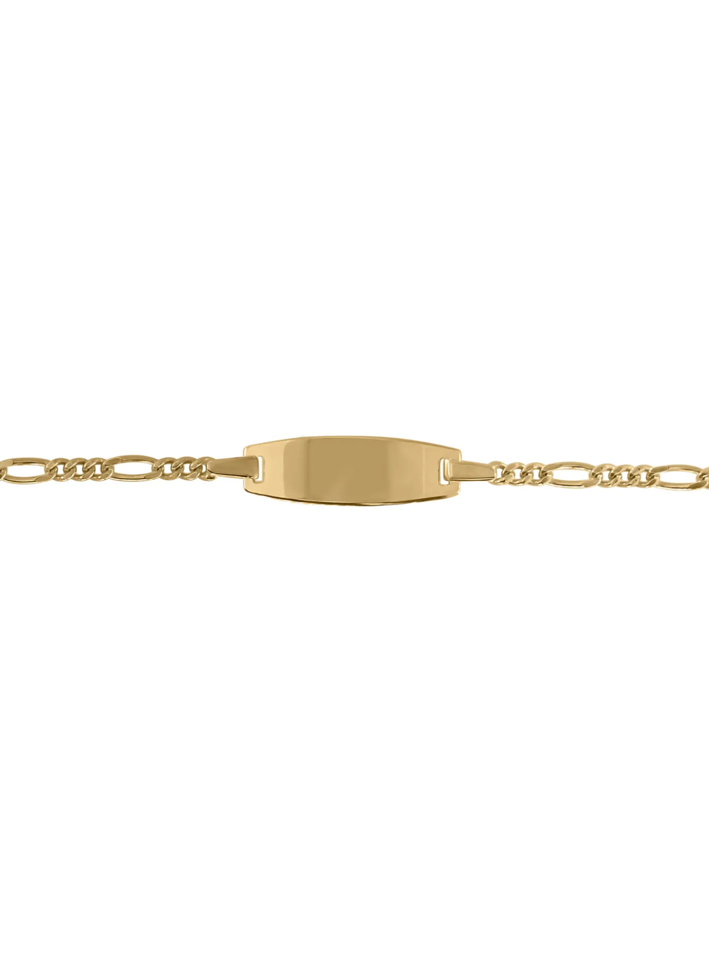 Identité bébé or jaune 9 carats maille alternée 3/1