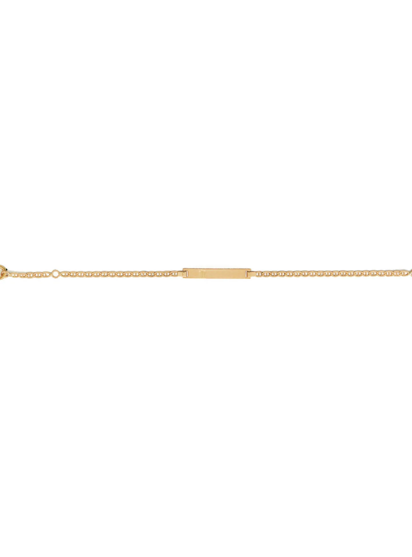 Identité bébé rectangle maille marine or 18 carats