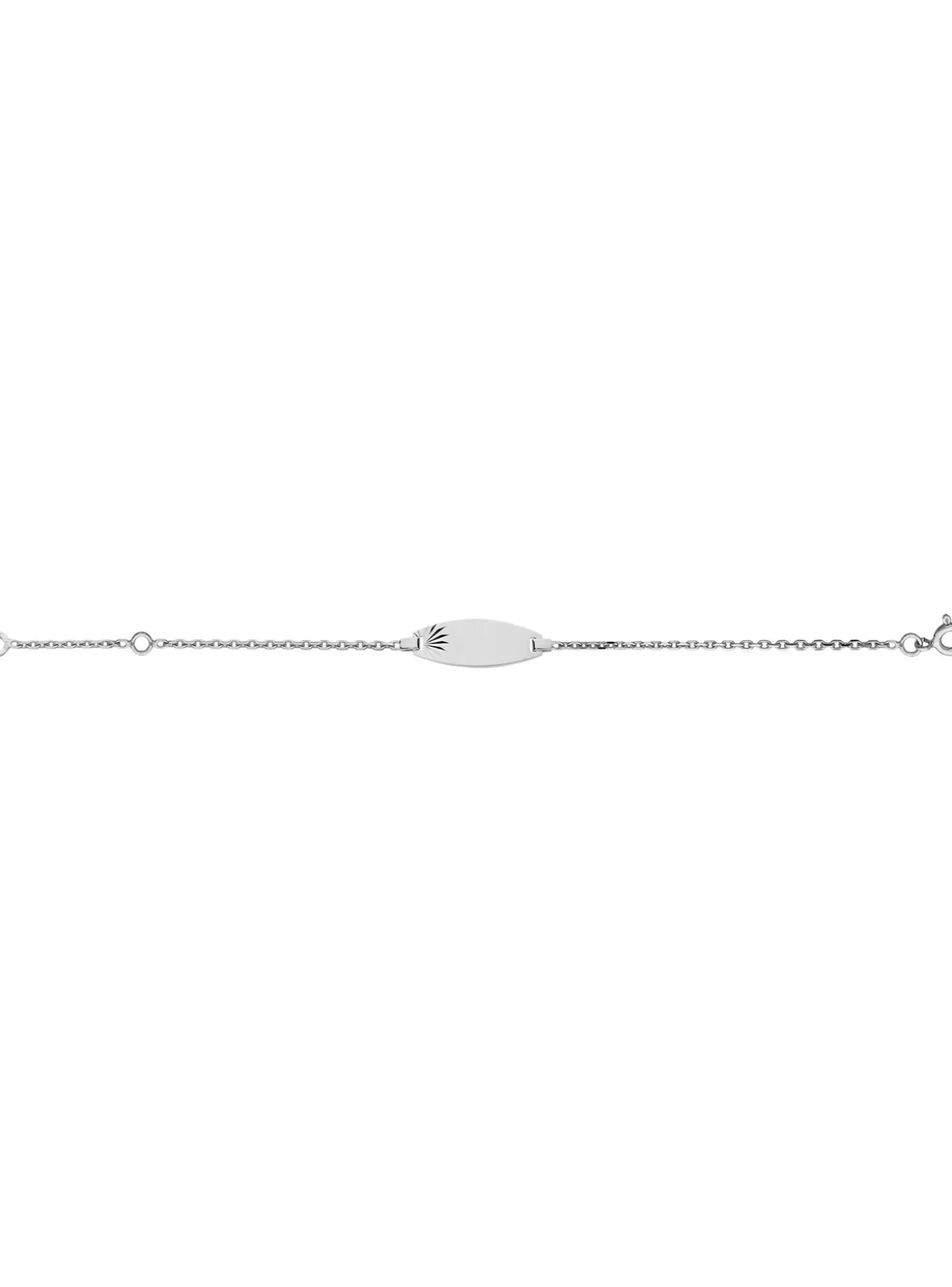 Identité bébé tonneau étoile or blanc 9 carats