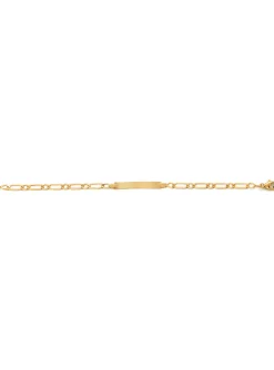Identité junior rectangle maille altérnée or