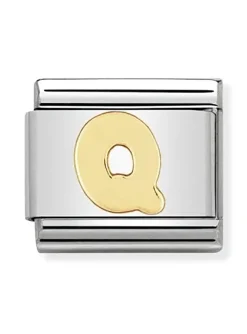 Maillon Nomination Alphabet lettre Q or