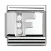 Maillon Nomination argent avec OZ Alphabet lettre F