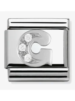 Maillon Nomination argent avec OZ Alphabet lettre G