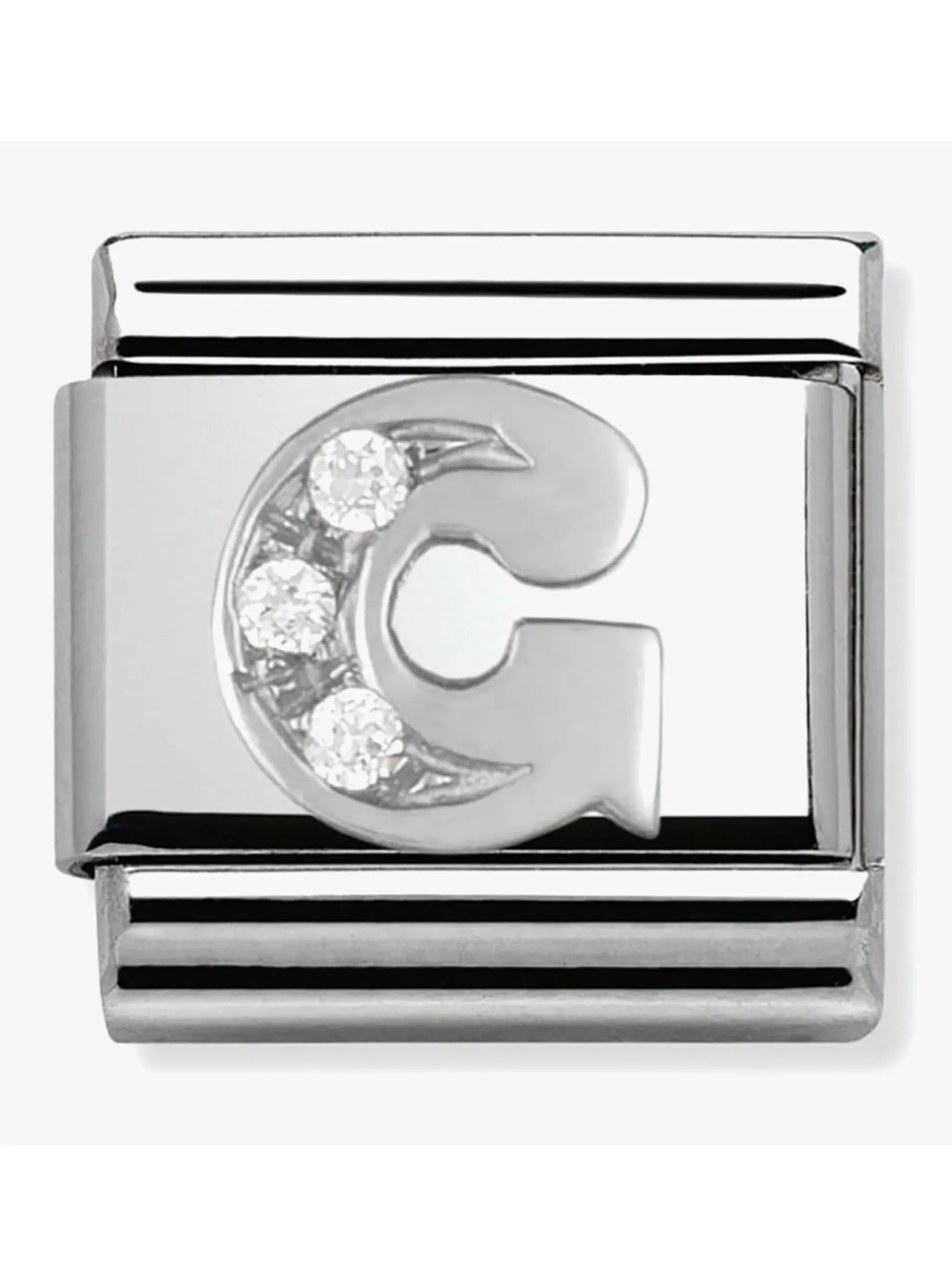 Maillon Nomination argent avec OZ Alphabet lettre G